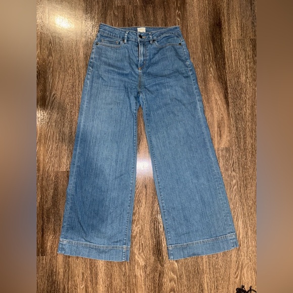 ANN MASHBURN Denim - Ann Mashburn Blue Wide-Leg Women Jeans Size 25